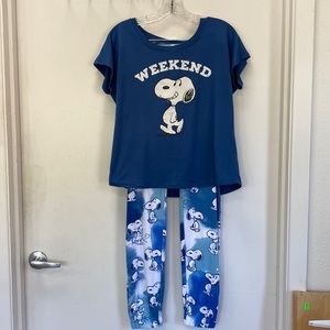 Munki Munki PEANUTS 2 Piece Pajama Set WEEKEND Snoopy Size Women’s S